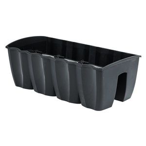 Ghiveci de balcon, pe balustradă, Gri închis 18 l, gri, 18 l imagine