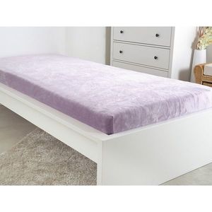 B.E.S. Petrovice Cearșaf din microflanel violet, 90 x 200 cm, mov, 90 x 200 cm imagine
