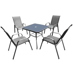 Aldotrade Set mobilier de grădină IDA, gri, 5piese imagine