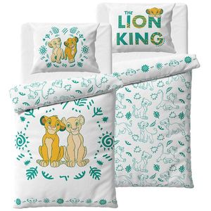 Lenjerie de pat pentru copii Regele Leu Simba șiNala, 140 x 200 cm, 70 x 90 cm imagine