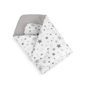 Pătură de înfășat copii Bellatex Stele gri , 75 x 75 cm imagine