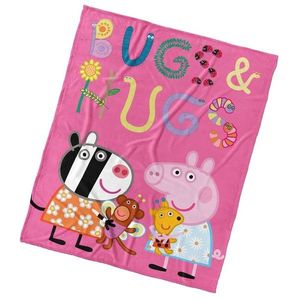 Carbotex Pătură pentru copii Pepina și Zoe cu animale de pluș, 110 x 140 cm imagine