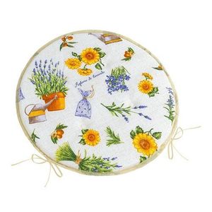 Pernă de scaun Bellatex EMA rotundă și netedăLavender violet, galben, diametru 40 cm imagine