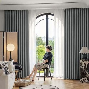 ARÔME HOME Perdea opacă gri închis, 135 x 245 cm imagine