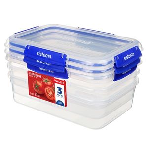 Sistema Set de 3 cutii etanșe pentru alimente KLIP IT PLUS 4 cleme 2, 2 l imagine