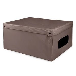 Compactor Cutie de depozitare pliabilă cu capac SMART, 50 x 40 x 25 cm, taupe, maro, S imagine