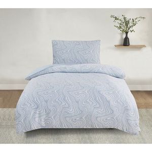 Lenjerie de pat din jacard Alabama albastru, 140 x200 cm, 70 x 90 cm, albastru imagine