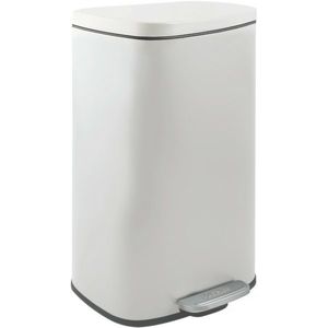 Coș de gunoi cu pedală soft-close Spirella Akira30 l, alb mat, alb, 30 l imagine