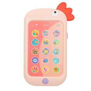 Baby Mix Telefon pentru copii Papagal roz, 8 x 14x 2 cm imagine