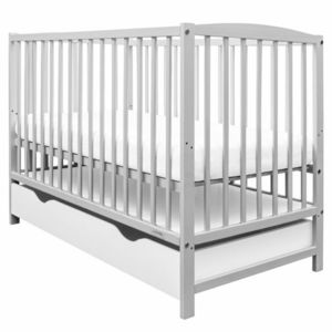 New Baby Pătuț Lilly cu sertar, gri imagine