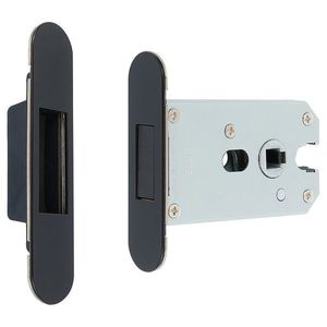 Încuietoare cu zăvor pentru feronerie fără rozete Richter EN.305.M.KL.60.22.CE, negru imagine