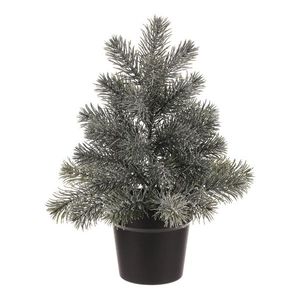 Brad decorativ în ghiveci, 40 cm, verde înzăpezit, 40 cm imagine