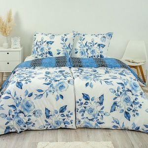 Stanex Lenjerie de pat din bumbac Trandafiri albaștri, 140 x 200 cm, 70 x 90 cm imagine