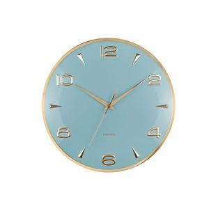 Karlsson 6017BL ceas de perete design, albastrudeschis, diametru 40 cm, albastru imagine