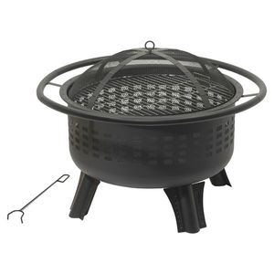 Șemineu portabil cu capac Cattara Merapi, 80 x 80 x 62 cm imagine