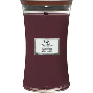 Lumânare parfumată vază mare WoodWick Black Cherry, 609 g imagine