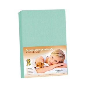 Cearșaf din jersey cu elastan, turcoaz, turcoaz, 140 x 200 cm imagine