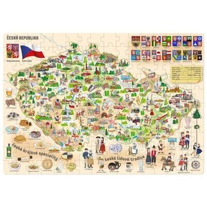 Puzzle Popular Harta Republicii Cehe, 160 piese imagine