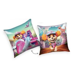 Pernă Herding Paw Patrol Dino Rescue roz, 40 x 40 cm imagine