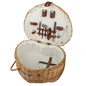 Coș de picnic din răchită pentru 2 persoane Heart imagine