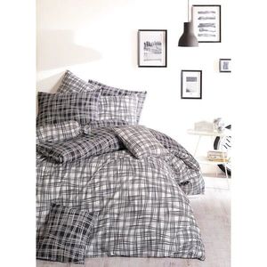 BedTex Lenjerie de pat din bumbac Straw negru, 220 x 200 cm, 2 bucăți 70 x 90 cm imagine