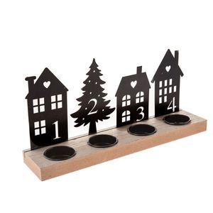 Sfeșnic metalic de Advent, 30 cm imagine