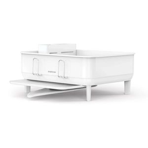 Scurgător de vase Simplehuman Compact , oțel, plastic, FPP, alb, alb imagine