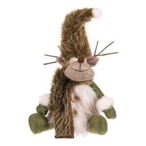 Decorațiune de Crăciun Ren așezat, înălțime 28 cm, verde/alb imagine
