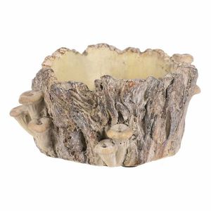 Suport din beton - ciot cu ciuperci, 18 x 14 x 9cm, 18 cm imagine