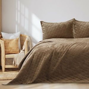 Cuvertură de pat Restilo Laila capuccino, 220 x 240 cm, maro imagine