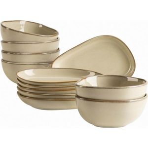 Mäser Set de servire din 12 piese Cordelia Sand, bej imagine