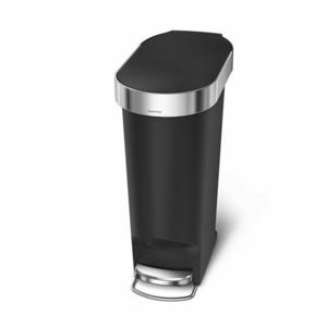 Coș de gunoi oval cu pedală Simplehuman 40 l, negru, negru imagine