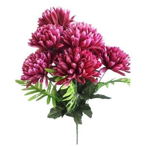 Buchet artificial de Crizanteme, mov, înălțime 58 cm imagine