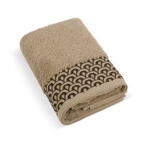 Bellatex Prosop din bumbac terry cu dantelă, 50 x100 cm, maro, 50 x 100 cm imagine