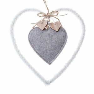 Inimă suspendată din textil 22, 5 cm, fleece imagine