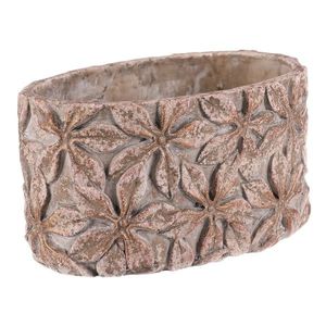 Mască de ghiveci din beton Flower, ovală, 13 x21 x 12 cm, 21 cm imagine