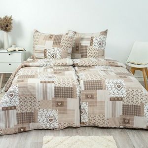 Stanex Lenjerie de pat din bumbac Pečvork bejz, 140 x 220 cm, 70 x 90 cm imagine