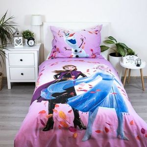 Lenjerie de pat din bumbac Jerry Fabrics Frozen"Magical time", 140 x 200 cm, 60 x 80 cm imagine