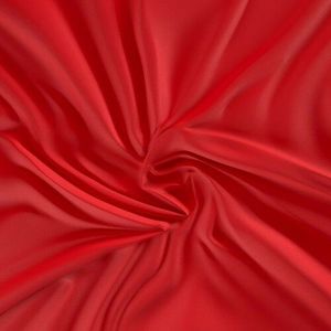 Kvalitex Cearșaf din satin cu elastic roșu, 80 x200 cm, roșu, 80 x 200 cm imagine