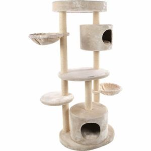 Flamingo Scărpinător pentru pisici INGA, bej, 103 x 50 x 142 cm imagine