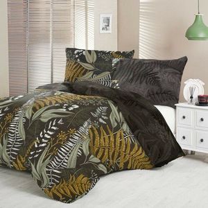 Kvalitex Lenjerie de pat din satin LuxuryCollection Kapradí maro, 140 x 220 cm, 70 x 90 cm, 140 x 220 cm, 70 x 90 cm imagine