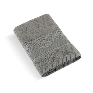 Prosop frotir Bellatex colecția Orchidea gri înch., 70 x 140 cm, gri închis, 70 x 140 cm imagine