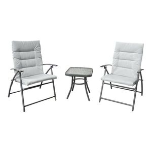 Set de grădină 1+2, gri/gri închis, MUSON imagine