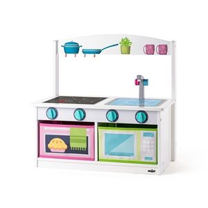 Bucătărie copii, cu bancă 2in1, 59 x 31, 5 x 58 cm imagine