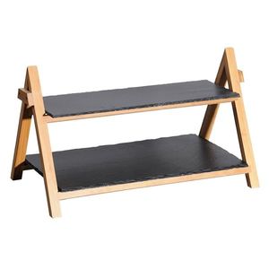 Etajeră ardezie Kesper 38118, 2 niveluri , 45 x 27 x 24 cm imagine