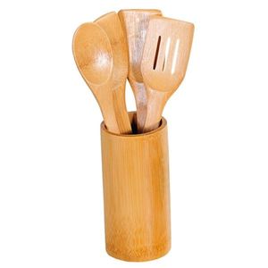 Kesper 81102 Set de ustensile de bucătărie dinbambus, 5 piese, diametru 8, 5 cm imagine