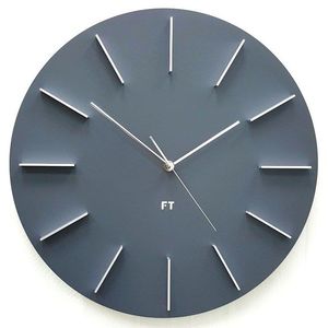 Ceas de perete design Future Time FT2010GY Round grey, diametru 40 cm, gri imagine