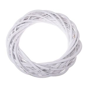 Coroană din răchită Elemetary albă, diametru 30 cm, alb imagine