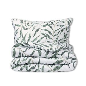 Lenjerie de pat Matex Satin Frunze tropicale , 140 x 200 cm, 70 x 90 cm imagine