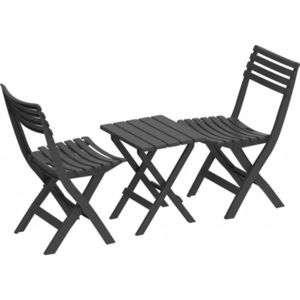 Set mobilier de balcon Duramax 3 piese, antracit imagine